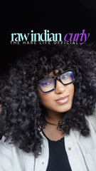 Raw Indian Curly Bang Wig | NO LACE