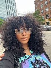 Raw Indian Curly Bang Wig | NO LACE